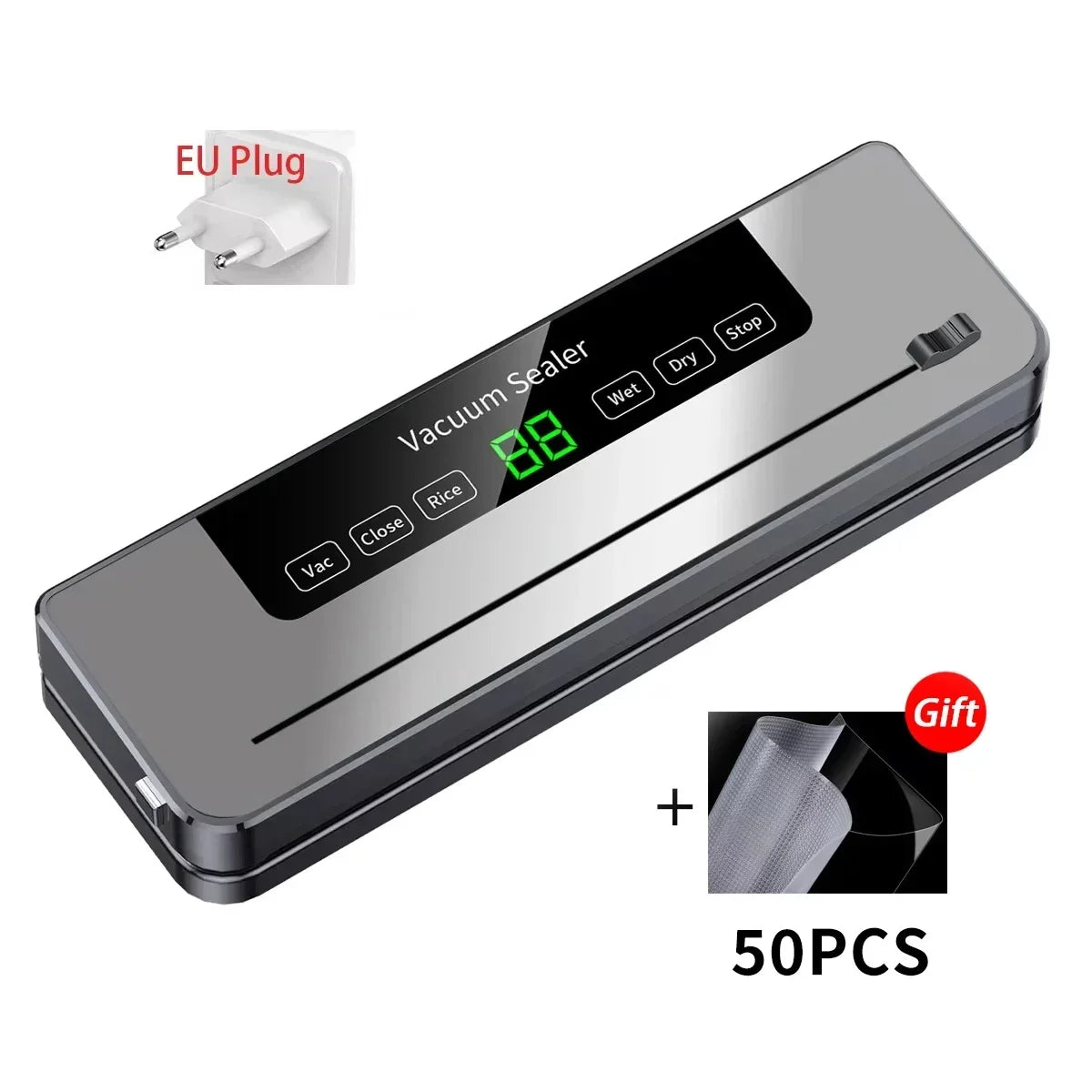Scelleuse Sous Vide Électrique – Coupeur Intégré, Sec/Humide, Écran Tactile