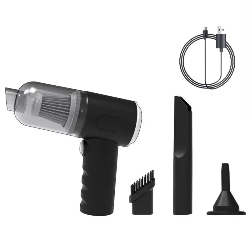Aspirateur Sans Fil Voiture 9000Pa – USB, Batterie 1200mAh, Sec & Humide