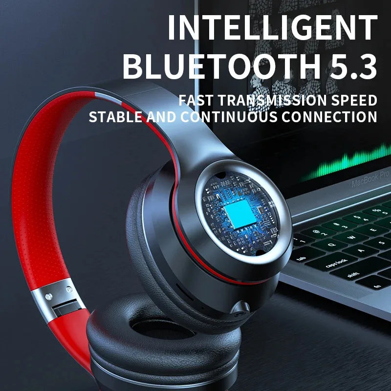 Casque Bluetooth Sans Fil – Écran LED, Micro Intégré, Lecteur MP3 & Carte TF
