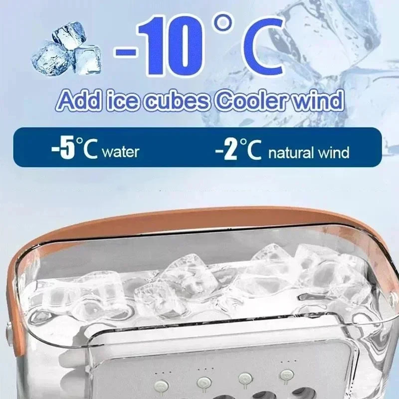 Ventilateur 3-en-1 – Climatiseur Mini, Humidificateur & Veilleuse LED 7 Couleurs