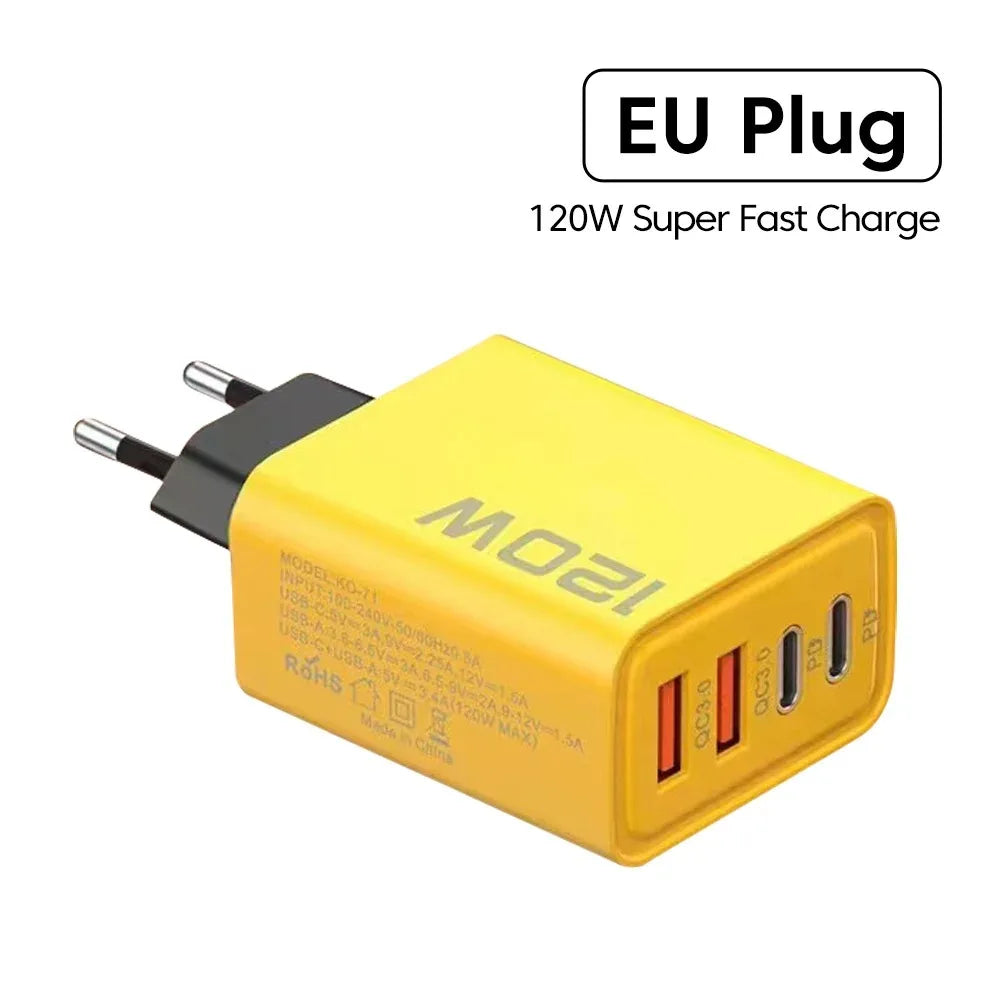 Chargeur USB-C 4 Ports – Charge Rapide 3.0 Compatible iPhone & Android