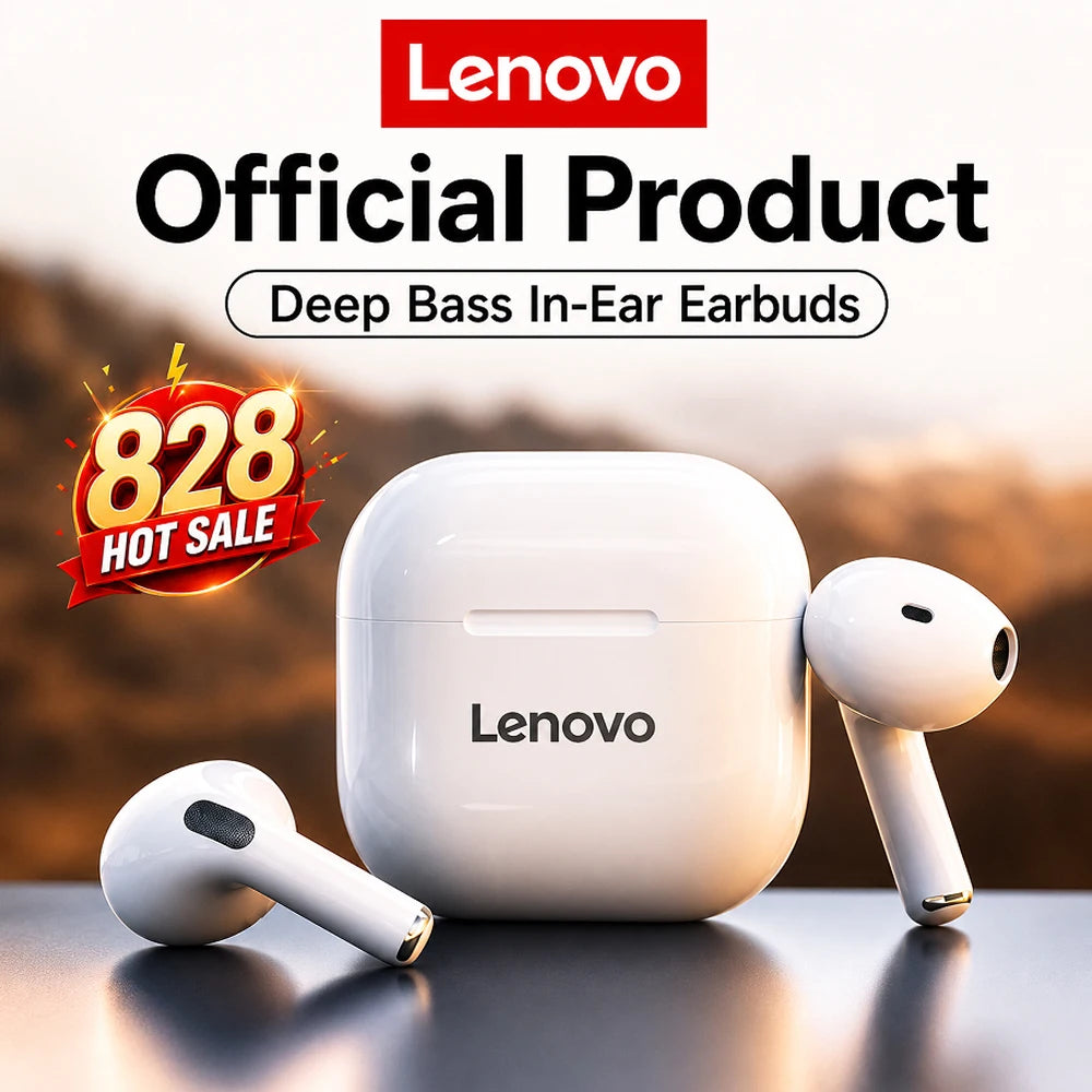Écouteurs Bluetooth Lenovo LP40 – Son HIFI, Contrôle Tactile & Micro
