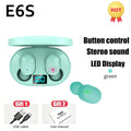 Écouteurs Bluetooth TWS E6S – Affichage LED, Réduction de Bruit, Micro Intégré