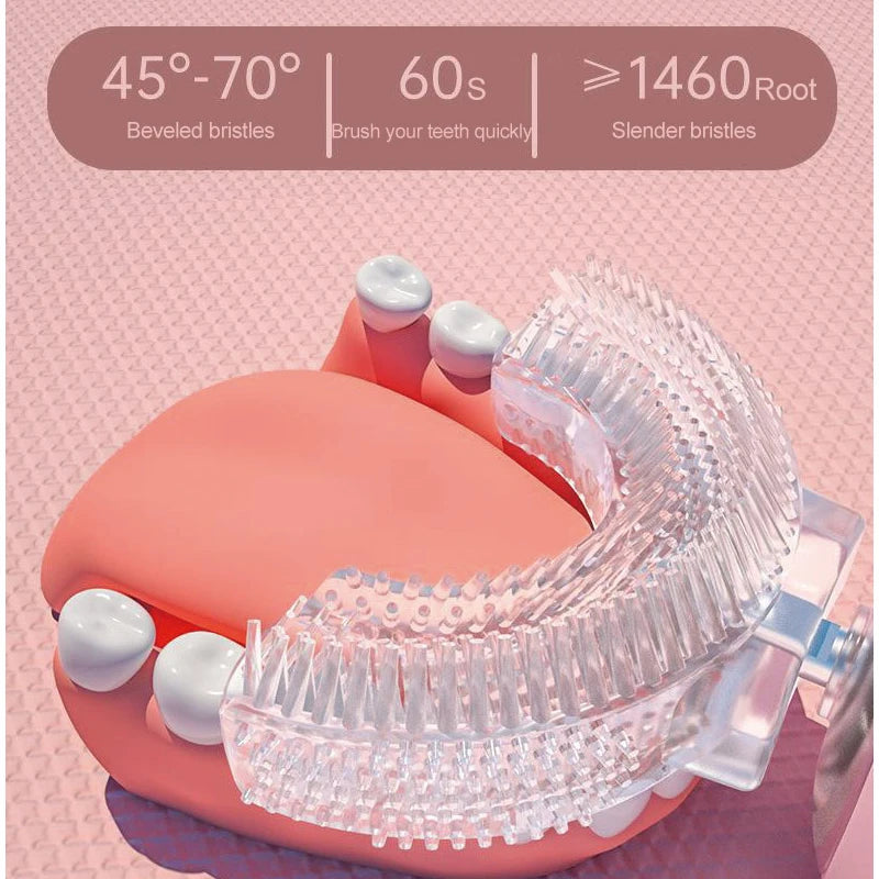 Brosse à dents électrique sonique en U pour enfants