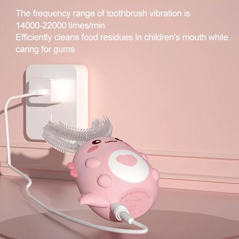 Brosse à dents électrique sonique en U pour enfants