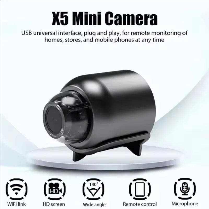 Mini Caméra de Surveillance WiFi 1080P HD – Intérieur & Extérieur