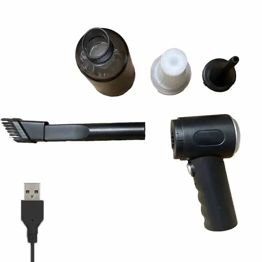 Aspirateur Sans Fil Voiture 9000Pa – USB, Batterie 1200mAh, Sec & Humide