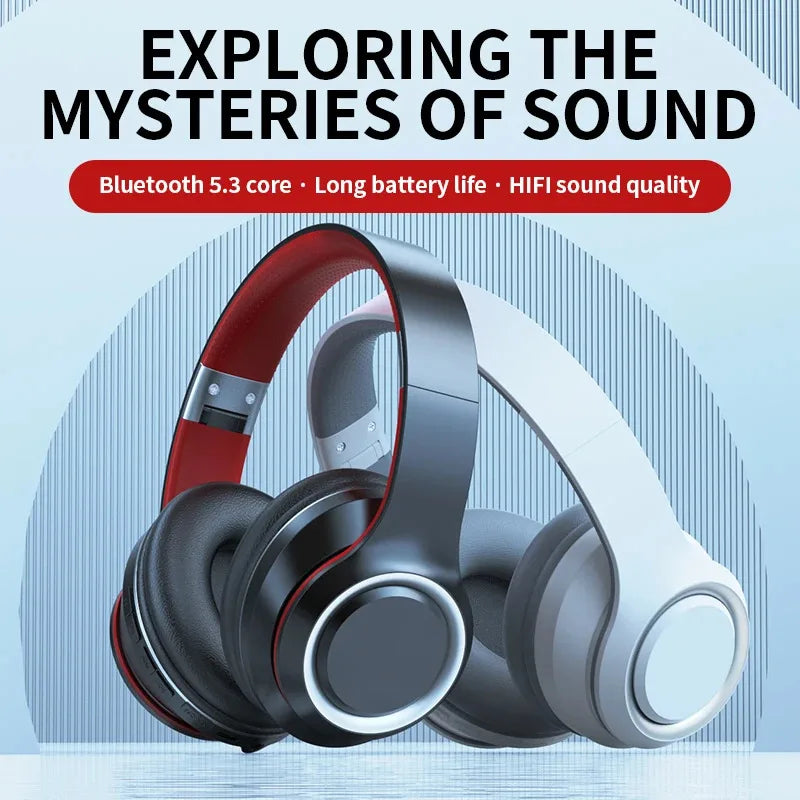 Casque Bluetooth Sans Fil – Écran LED, Micro Intégré, Lecteur MP3 & Carte TF