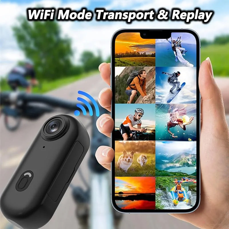 Mini Caméra d'Action 4K Magnétique – WiFi, Étanche, POV Sport & Vlog