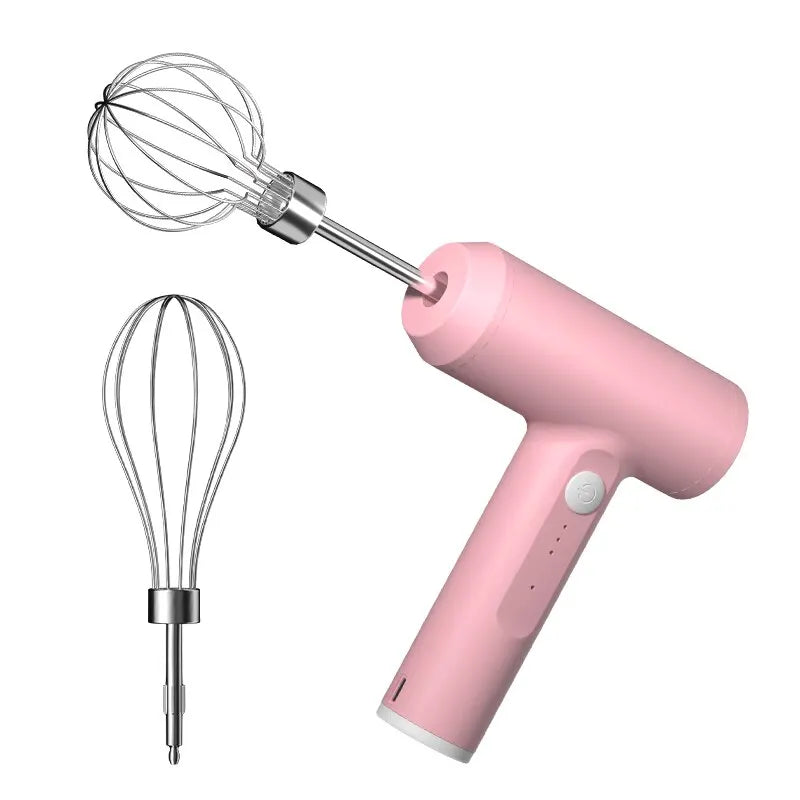 Batteur Électrique Sans Fil – 3 Vitesses, Acier Inoxydable, Rechargeable USB