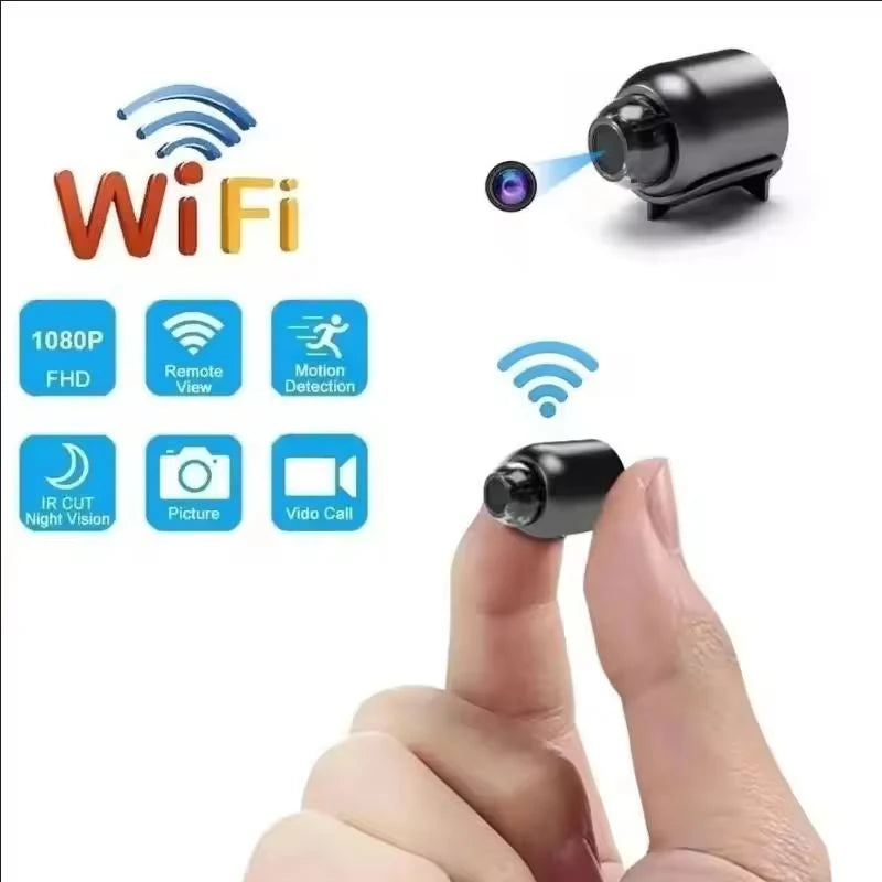 Mini Caméra de Surveillance WiFi 1080P HD – Intérieur & Extérieur
