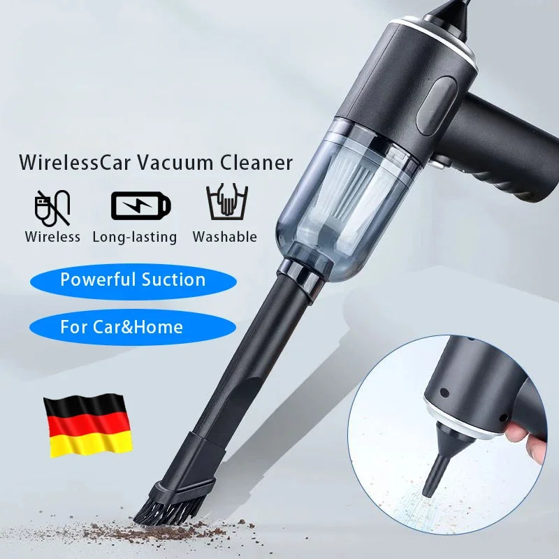 Aspirateur Sans Fil Voiture 9000Pa – USB, Batterie 1200mAh, Sec & Humide