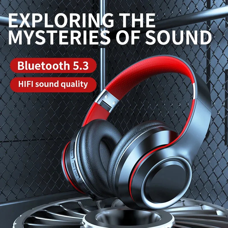 Casque Bluetooth Sans Fil – Écran LED, Micro Intégré, Lecteur MP3 & Carte TF