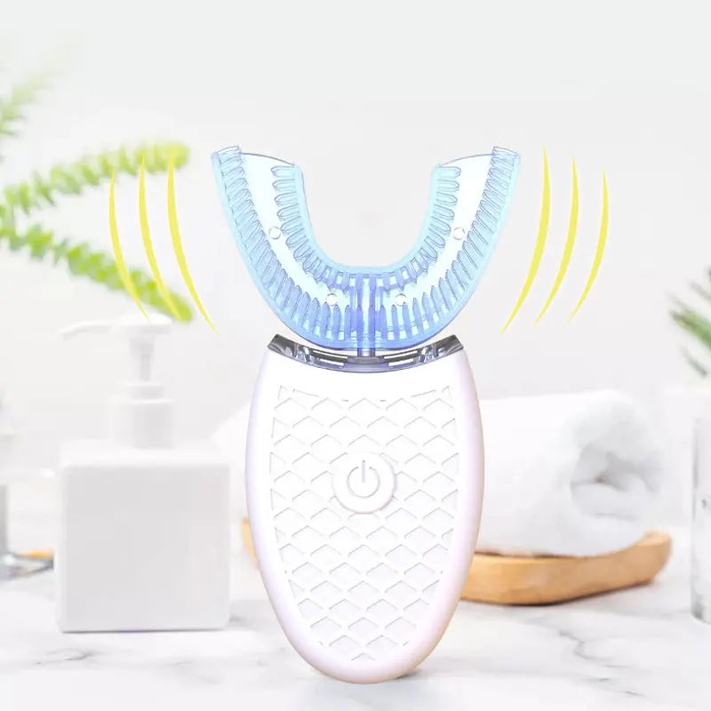 Brosse à Dents Électrique Sonique 360° – Tête en U, Charge USB, Waterproof
