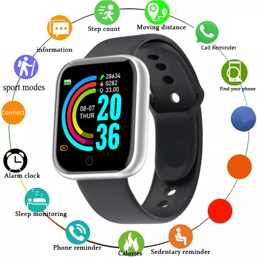 Smartwatch Connectée Y68 / 116Plus – Fitness, Fréquence Cardiaque & Notifications