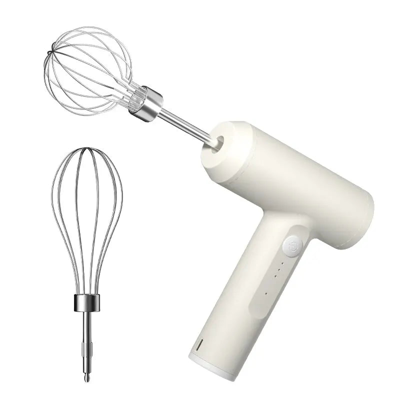 Batteur Électrique Sans Fil – 3 Vitesses, Acier Inoxydable, Rechargeable USB